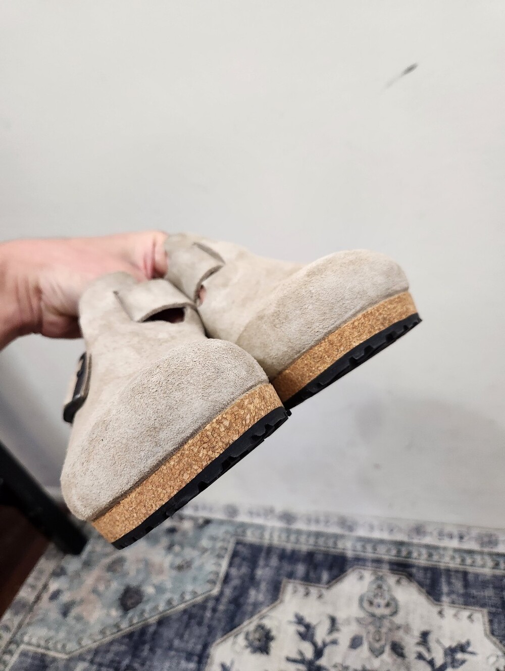 Birkenstock Papillio Fanny Wedge Clogs Suede - Picture 5 of 11